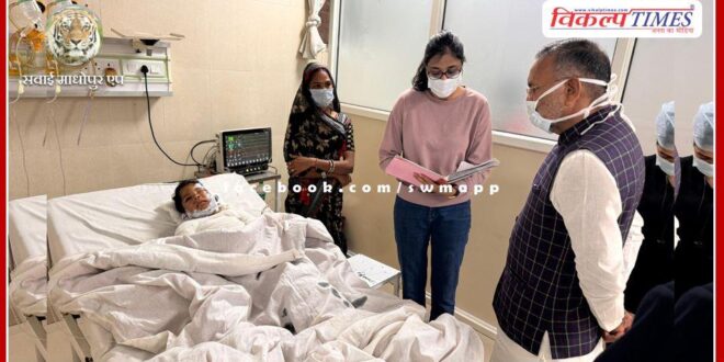 Energy Minister inquires about the well-being of the children of Kota admitted in SMS Hospital