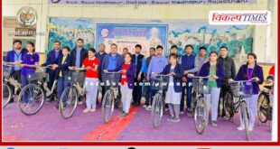 Free bicycles distributed to girl students in model school surwal