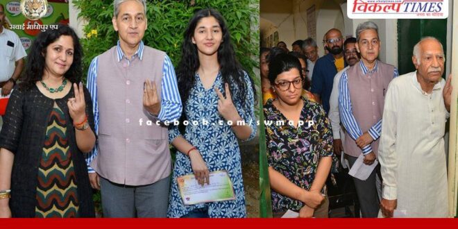 Chief Secretary Sudhansh Pant voted with his family