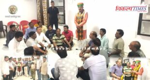 Journalists welcomed Civil Line MLA Gopal Sharma in sawai madhopur