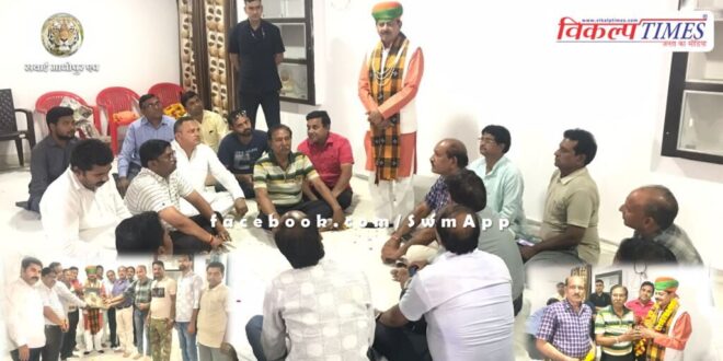 Journalists welcomed Civil Line MLA Gopal Sharma in sawai madhopur