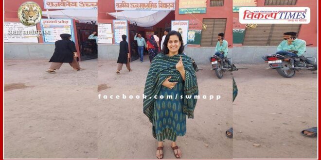 London data protection consultant Bhagyashree Swami reached Bikaner to vote from London.