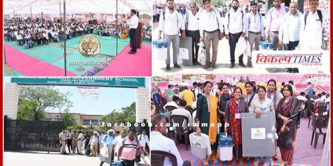 Polling teams left for polling booths in sawai madhopur