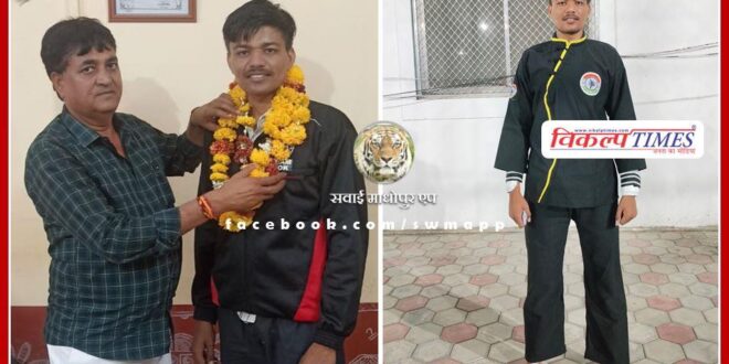 Rajesh Gurjar, student of Sawai Madhopur, was the winner in the Quan Ki Do National Game