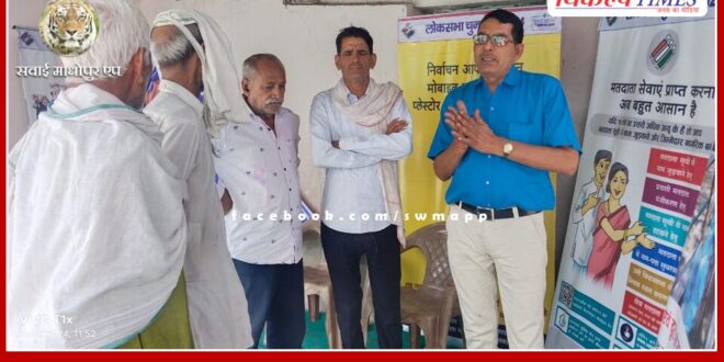 Told voters the importance of voting, administered oath