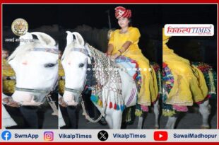 Bindori taken out by making the bride sit on a mare in lalsot