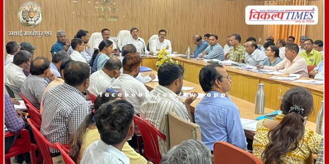 Chief Executive Officer of Zilla Parishad took review meeting of various schemes in sawai madhopur
