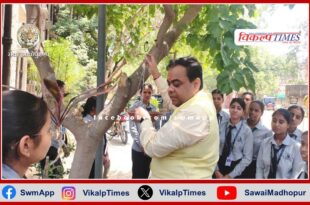 Chief Government Secretary of Technical Education Department tied water pot for birds.