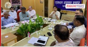 Review meeting of under construction projects held in jaipur