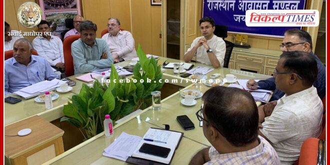 Review meeting of under construction projects held in jaipur