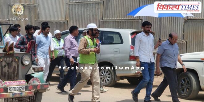 Secretary in-charge inspected the strengthening and expansion work of ROB in sawai madhopur