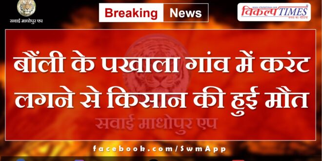 Farmer electric shock in Pakhala village of Bonli sawai madhopur