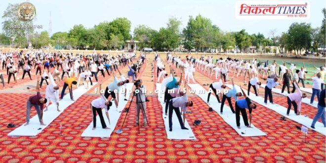 Thousands of people did yoga together in Sawai Madhopur on International Yoga Day