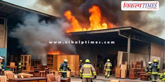 Fire incident in a furniture shop in Kota
