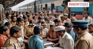 Railways caught a large number of ticketless passengers during surprise inspection in kota gangapur city