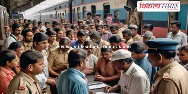 Railways caught a large number of ticketless passengers during surprise inspection in kota gangapur city