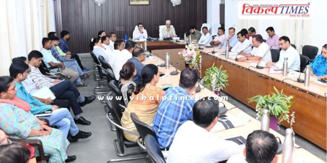 Review meeting of departmental schemes and development works was held in sawai madhopur