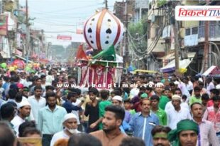 Tajiyas are being taken out from the old city in Sawai Madhopur.