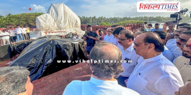 Ajit Pawar inspected the site of Chhatrapati Shivaji Maharaj statue in maharashtra