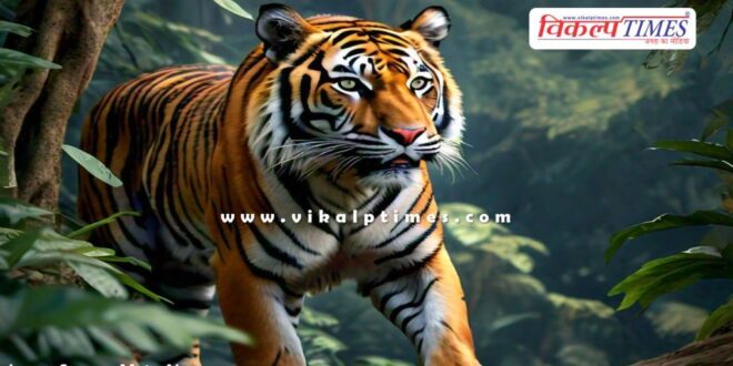 Movement of Tigress Sultana on Ganesh Mandir Marg Sawai Madhopur