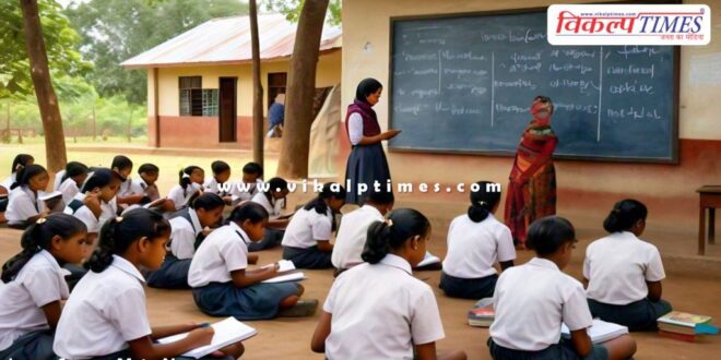 Girl students got angry and locked the school in bonli sawai madhopur