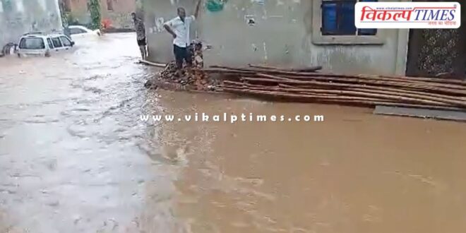 Water overflow in lathiya drain in sawai madhopur