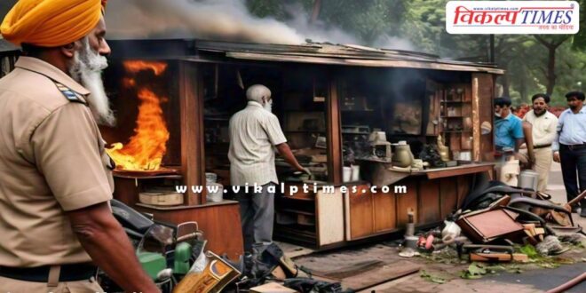 fire incident in a junk shop kota