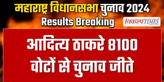 Aditya Thackeray won the election by 8100 votes