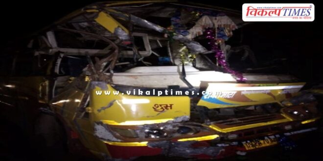 Bus full of devotees overturned in bundi kota