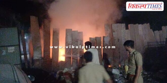 Fire brigades kept running throughout the night in jodhpur