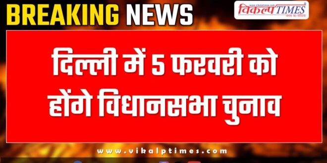 Assembly elections will be held in Delhi on 5 February
