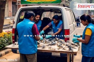 Formation of mobile unit for the treatment of birds during kite flying