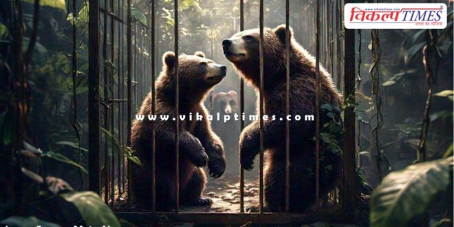 Two bears reached populated area and caught in sawai madhopur