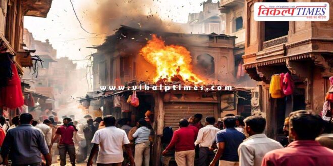 fire in shop and house in chauth ka barwara sawai madhopur