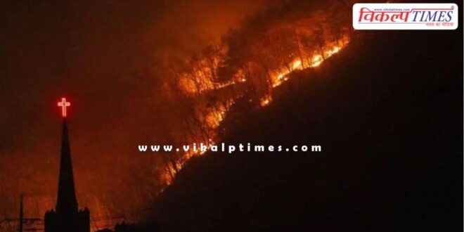 Fire in South Korea forest