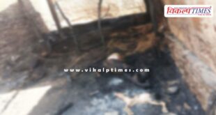 Fire in a hut in shivar sawai madhopur