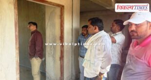 Sawai Madhopur Zila Parishad CEO Gaurav Budania inspected the hostel construction work in bamanwas