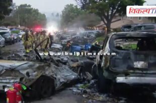 A plane crashes in a residential area in America