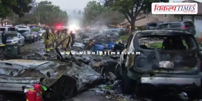 A plane crashes in a residential area in America