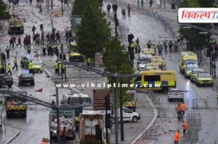 Major accident in Liverpool, England, car went out of control during football victory parade