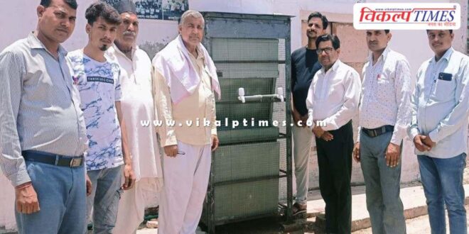 teacher gifted a water cooler in bamanwas sawai madhopur