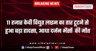 A major accident occurred due to breaking of 11 thousand KV power line wire in malarna dungar