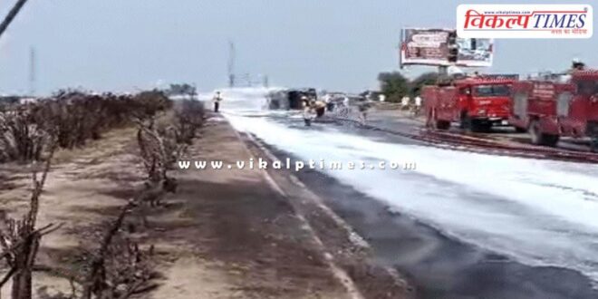 Chemical tanker turns into a fireball on Jaipur-Ajmer highway