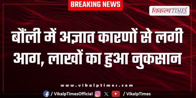 Fire broke out in Bonli Sawai Madhopur