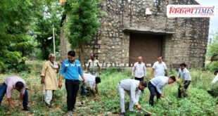 Message of water conservation given by worshipping water, doing shramdaan and repair work in sawai madhopur