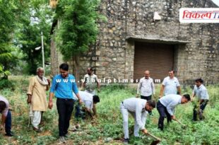 Message of water conservation given by worshipping water, doing shramdaan and repair work in sawai madhopur