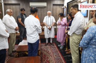 PM Narendra Modi met the family of former Gujarat CM Vijay Rupani in Ahmedabad