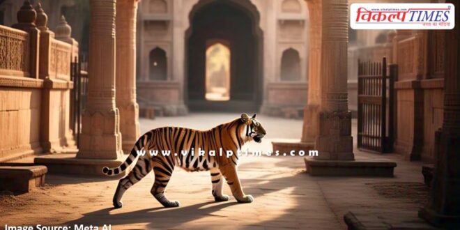 Tiger movement again in Ranthambore Fort Sawai Madhopur