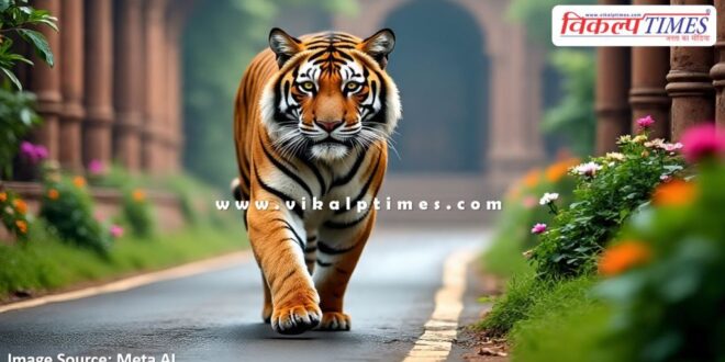 Tiger movement again on Trinetra Ganesh temple road
