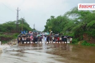 Due to heavy rains, the area is looking waterlogged in sawai madhopur